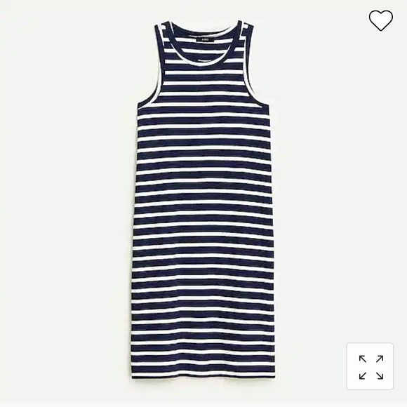 J Crew Nautical Striped Knit Cutaway Mini Dress NWT Large - Picture 2 of 8